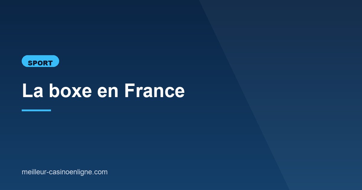 Illustration de l'article consacré à la boxe en France